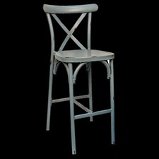 H&D Commercial Seating Stackable Aluminum Frame Barstool w/ Vintage Blue Finish