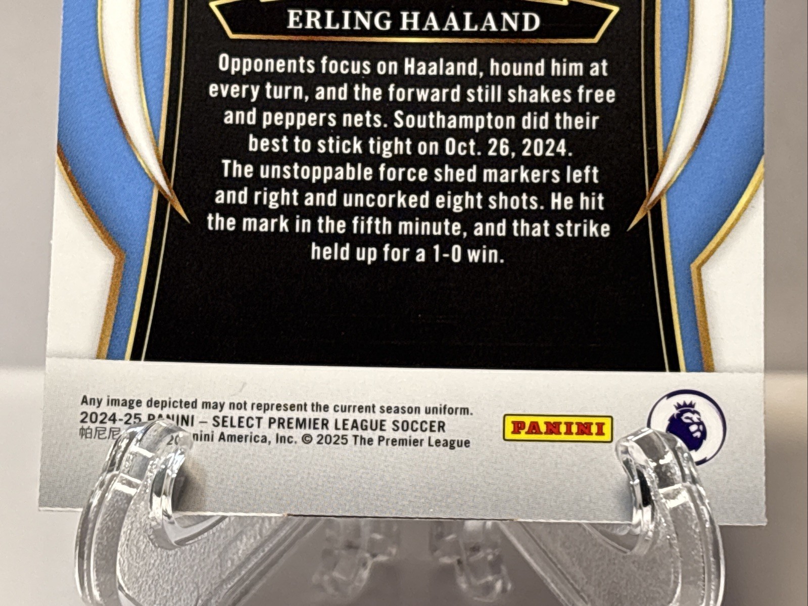 2024 Panini Select Premier League Erling Haaland Terrace Level Red Ice Prizm #51 view 6