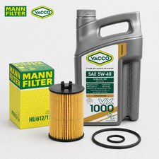 5L YACCO VX 1000 5W40 Motoröl + MANN Ölfilter für Mercedes Benz W169 W245 A/B-Kl