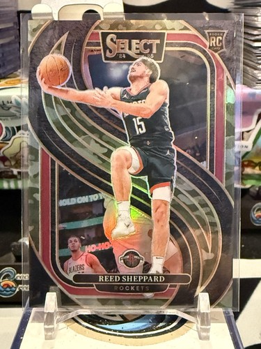 REED SHEPPARD 2024-25 SELECT PREMIER LEVEL ROOKIE GREEN CAMO RC /125 TZ