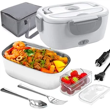 Cordless Electric Lunch Box for Adults Rechargeable Heated Lunch Box Food Warmer