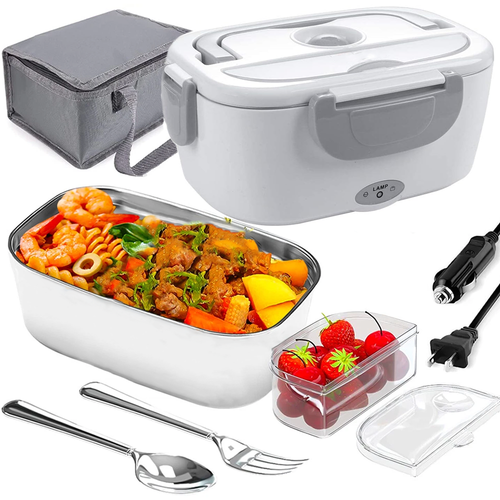 Cordless Electric Lunch Box for Adults Rechargeable Heated Lunch Box Food Warmer - Picture 1 of 16