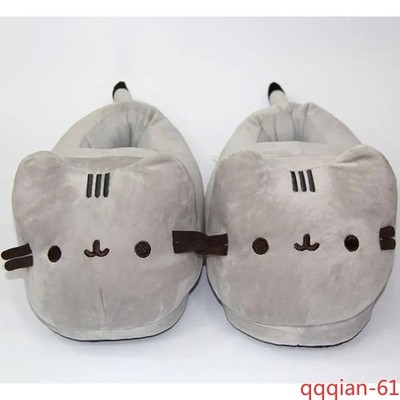 Cute Cartoon Plush Cat Slippers - Warm Winter Indoor Anime Fuzzy Slippers Unisex