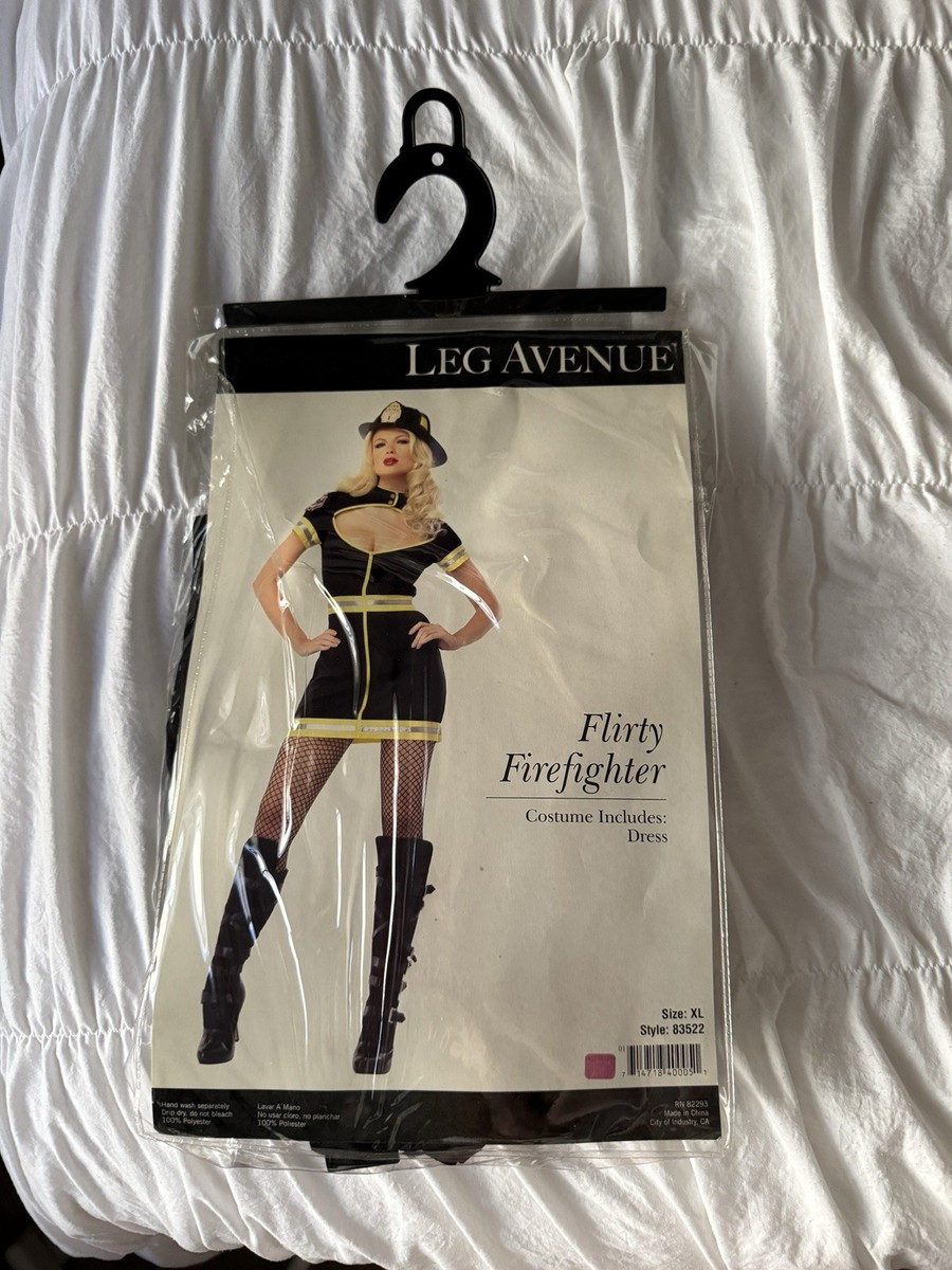 Sexy Leg Avenue Deadstock Size XL Flirty Firefighter Vintage Halloween  Costume | eBay