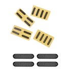 Lot de 5 autocollants filet anti-poussière haut-parleurs téléphone portable gris 10 x 2,4 mm noir