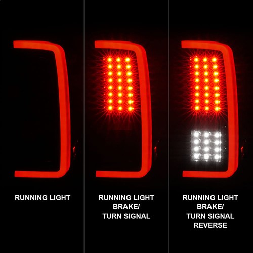 Luces traseras de lente de humo negras con barra de luz para Chevy Silverado 1500 07-13 sin LED - Imagen 7 de 7