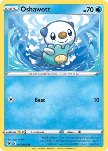 Oshawott - 041/189 - Common - Reverse Holo - Near Mint