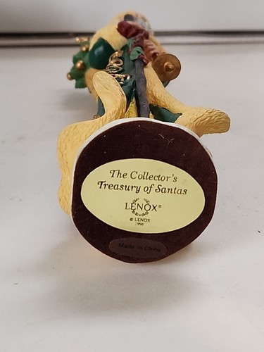 Lenox 1996 The Collector's Treasury Of Santas 7.5" Green Christmas Holiday Santa - Picture 9 of 14