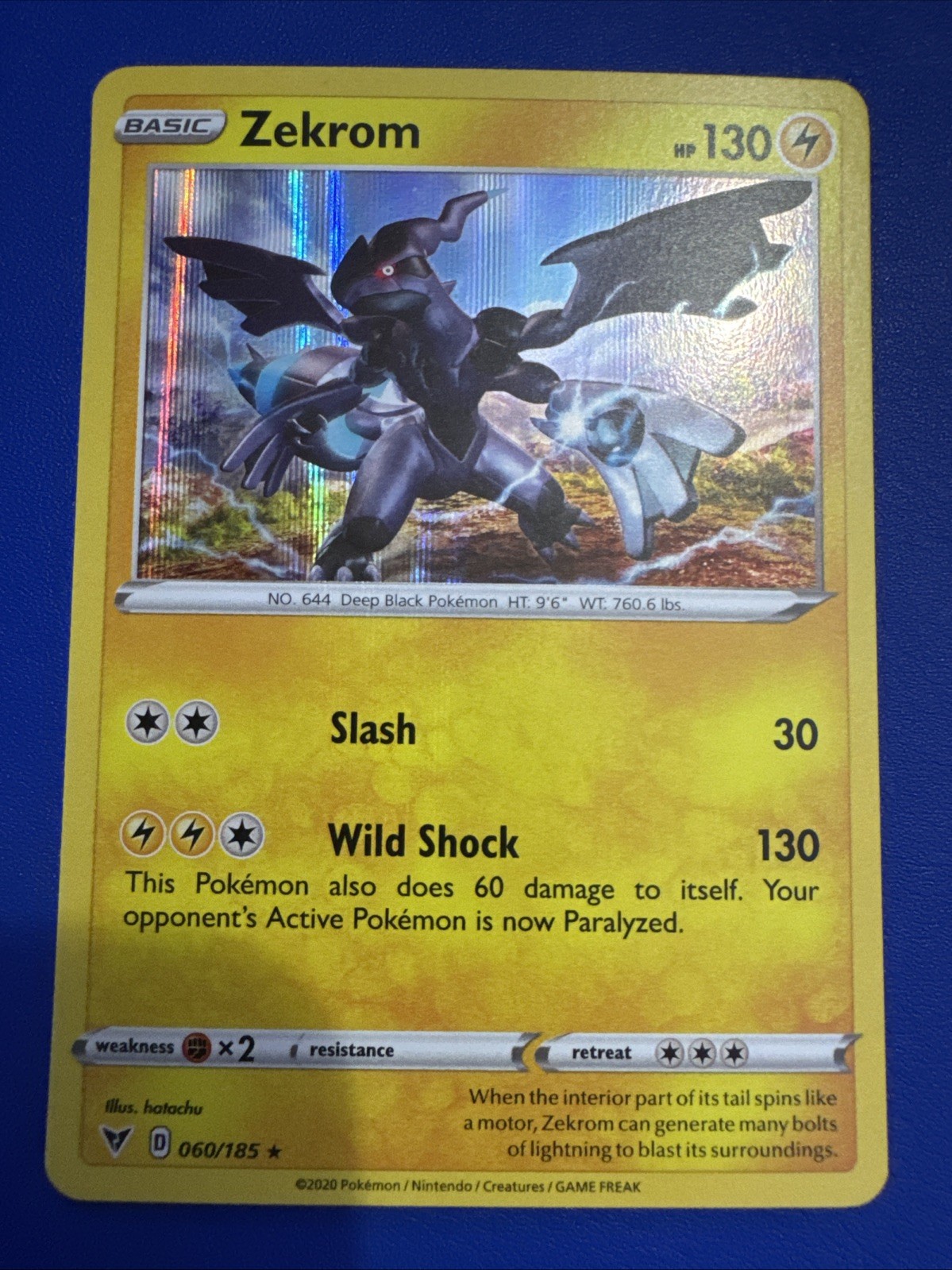 Zekrom 60/185 Vivid Voltage Holo Rare Pokémon TCG