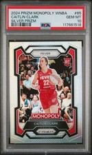 CAITLIN CLARK PSA 10 2024-25  Panini Prizm Monopoly Silver Prizm Rookie Card #65