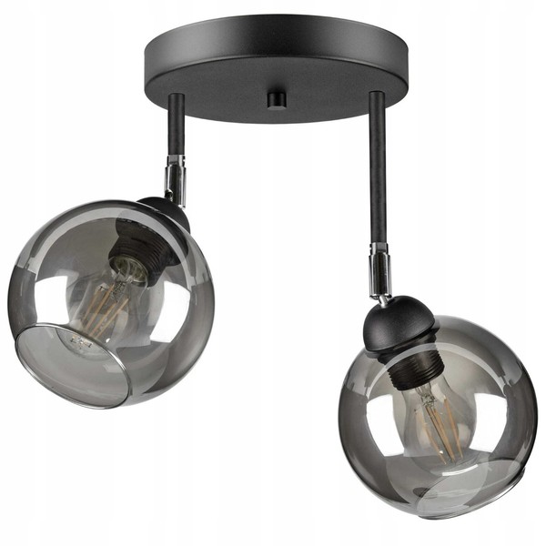 Luxolar Led Deckenleuchte 2 Flammig, Deckenlampe Schwenkbar Schwarz E27 60W-image