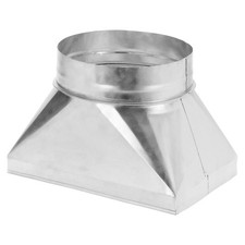 12" x 8" x 8" HVAC Duct Pipe Fitting, Straight Register Boot