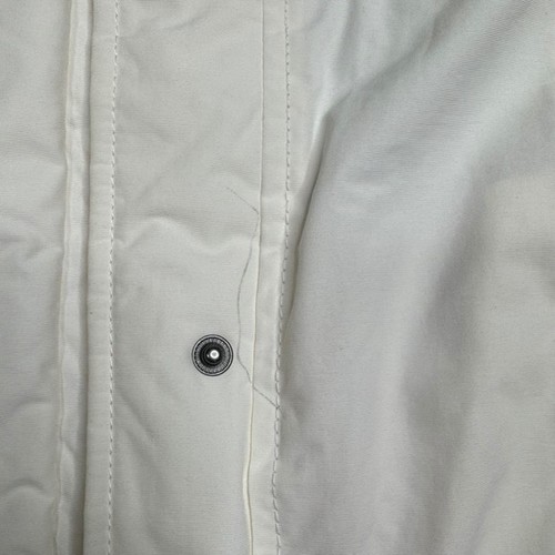 Abercrombie & Fitch Y2K Womens White Puffer Jacket Pink Fleece Lined Coat Stain - Picture 9 of 10