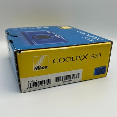 Nikon COOLPIX S33 Digital Camera - Blue | eBay