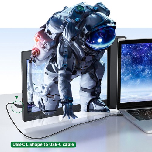 Dual Portable Triple Fold 1080P IPS FHD Monitor Screen Extender For most Laptops - Picture 9 of 23