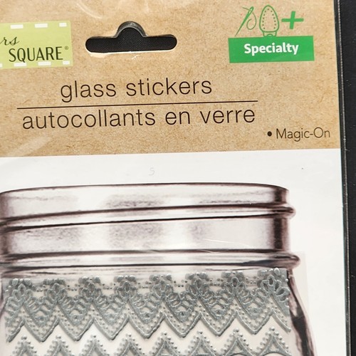 Crafter's Square Paper Crafts Magic - On GLASS Stickers - Silver - 6 pcs New - Picture 4 of 7