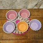 Vth Ceramic Hallmark Ramekins Dish 6oz Set of 5 Pastel Lavender Pink Peach