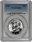 1965 50c BU Kennedy Half Dollar PCGS Graded MS 64