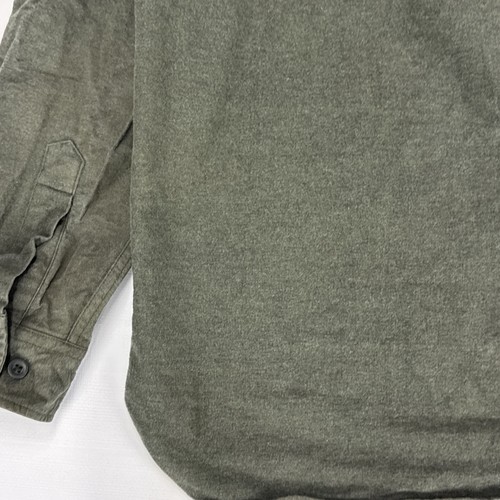 LL BEAN Chamois Shirt Mens Large Heather Green Long Sleeve Button Up Classic - Bild 8 von 9