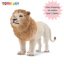 Toymany Lion Figurine Realistic African Lion Statue Collectible Model Wildlife