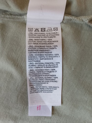 LC Waikiki Green Cotton Top with 7/8 Sleeves US 2XL - Picture 6 of 7