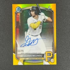 2025 Bowman Draft Chrome Gustavo Melendez 1st  Auto Yellow Refractor /75#Z