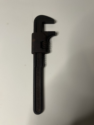 Vtg. FORD Script 9” Adjustable Monkey Wrench MFG. BY MOORE DROP FORGING CO. USA