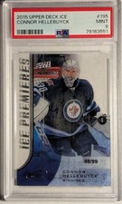 2015-16 Upper Deck Ice Premieres Connor Hellebuyck Rookie RC /99 PSA 9