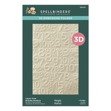 Spellbinders 3D Embossing Folder "CLASSIC POOH BIRTHDAY NUMBERS" 5.5"x8.5"