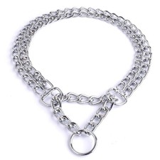 Heavy Duty Dog Collar - Martingale Collar with Double Row Chain for Medium La...