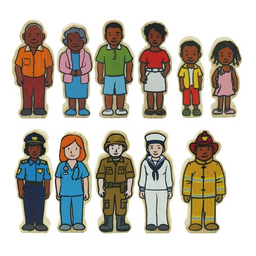 The Freckled Frog Wooden Village People - 42 Pieces - Picture 4 of 7