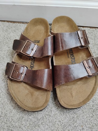 Birkenstock Arizona Leather Women's Size 38/7 US Standard Slide Sandals - Picture 4 of 9