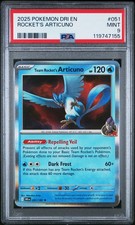 2025 POKEMON DRI EN-DESTINED RIVALS #051 TEAM ROCKET'S ARTICUNO PSA 9