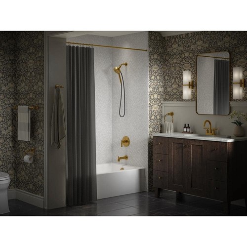 KOHLER Torrington 24 inch Wall Mounted Towel Bar Vibrant Brushed Moderne Brass - Picture 5 of 5