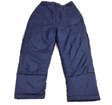 Kids Boys Girls Climate Control Snow Pants Size M 5 - 6 Navy Ski Zipper Pockets