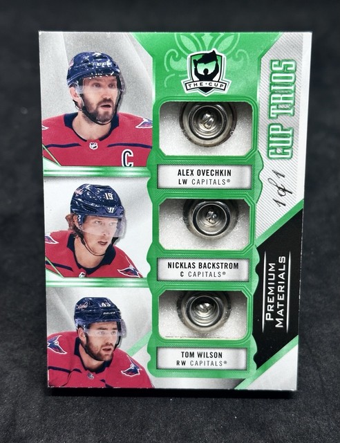 2019-20 The Cup 1/1 Button Alexander Ovechkin Nicklas Backstrom Tom Wilson