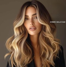 ZIPLOOKS ZipLoxx Remy Human Hair Extensions 20   7/24 Golden Balayage Blonde NEW
