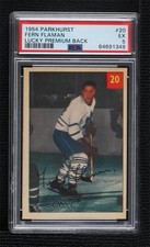 1954-55 Parkhurst Fern Flaman (Premium Ad Back) #20 PSA 5 HOF