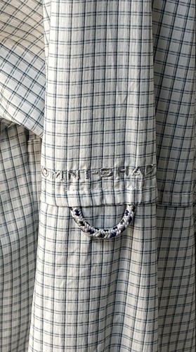 Columbia Super Tamiami PFG Shirt Men's White Check Button Down Fishing Medium - Picture 4 of 9