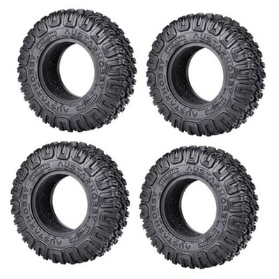 1.55 Tires Rubber Mud Terrain Tyres Upgrades for 1/18 Axial UTB18 Capra 