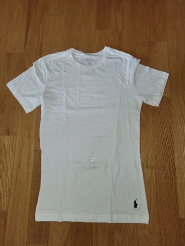 Polo Ralph Lauren Herren T-Shirt Baumwolle Rundhals Slim Fit, Weiß. Größe wählbar - Bild 1 von 3