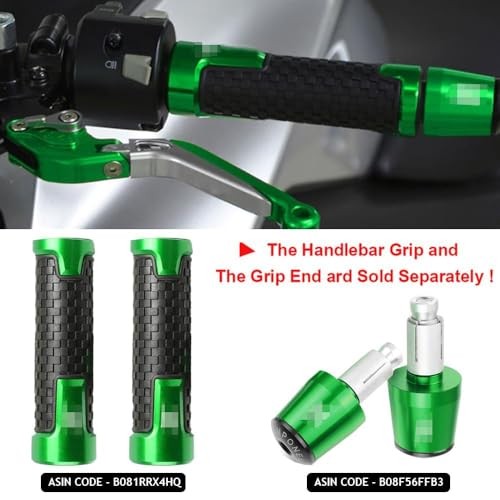 Motorcycle Motorcycle 22mm 7/8" Handlebar End for Z250 Handlebar Ends Green - Picture 3 of 6