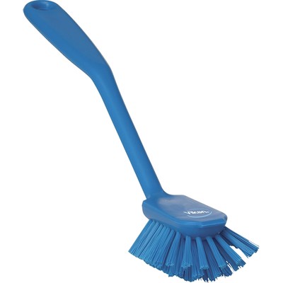 Vikan 42373 Brush,Dish,Scraping Edge,Medium,11'',PP/PBT,Blue