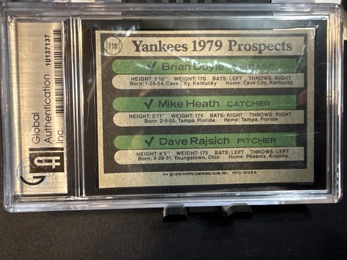 1979 Topps - 1979 Prospects Mike Heath, Brian Doyle, Dave Rajsich #710 (RC) - Picture 4 of 4
