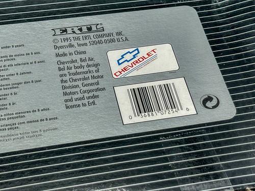 American Muscle 1955 Chevrolet Bel Air 1:18 Diecast Car Yellow ERTL NIB - Picture 6 of 6