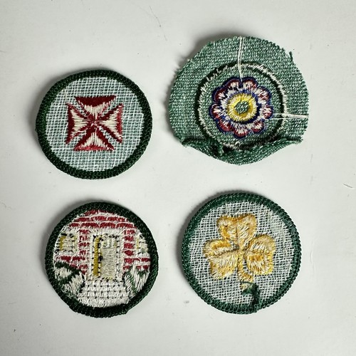 Konvolut 4 Vintage Girl Scouts of America Abzeichen Aufnäher 50er 60er Jahre - Bild 2 von 2