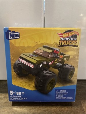 Mega Construx Hot Wheels: (2021) 86pc V8 BOMBER Monster Truck Building Set