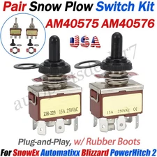 For SnowEx Automatixx Blizzard PowerHitch 2 Switch 40575 40576 Pair Kit w/ Boots