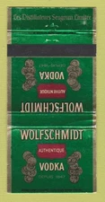Matchbook Cover - Wolfschmidt Vodka Seagram Canada WEAR 30 Strike