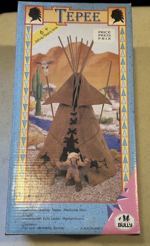 ! Vintage Bully/Bullyland Tipi Set mit PVC Figur & Originalkarton - Bild 2 von 23
